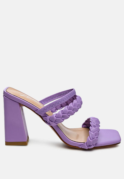 Arnie Braided Straps Block Heeled