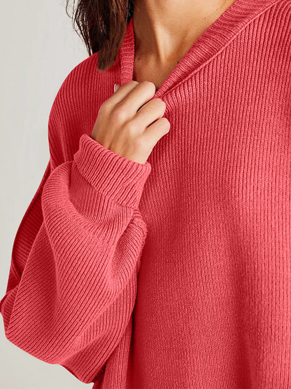 Double Take Side Slit Sweater