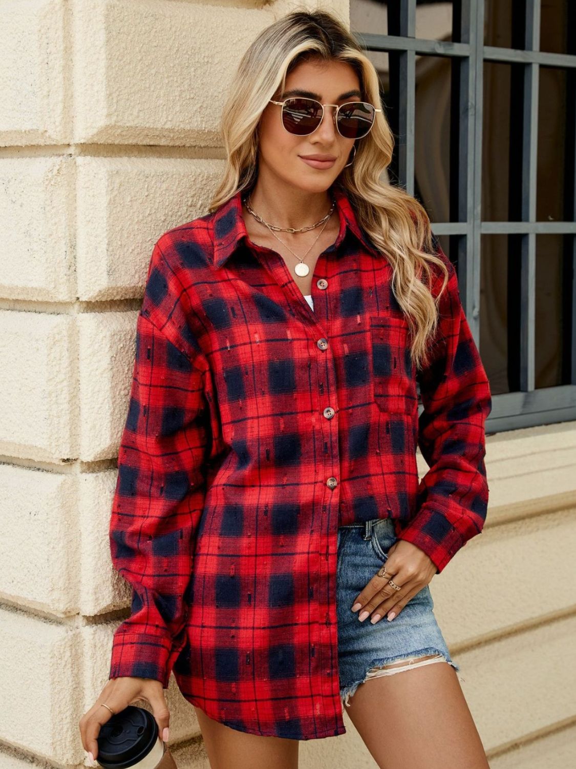 Penny Plaid Button Up