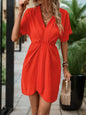 Perfee High-Low Short Sleeve Dress