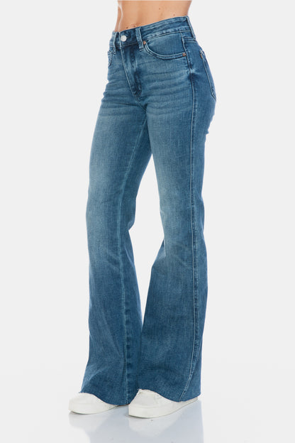 Judy Blue Cut Hem Flare Jeans