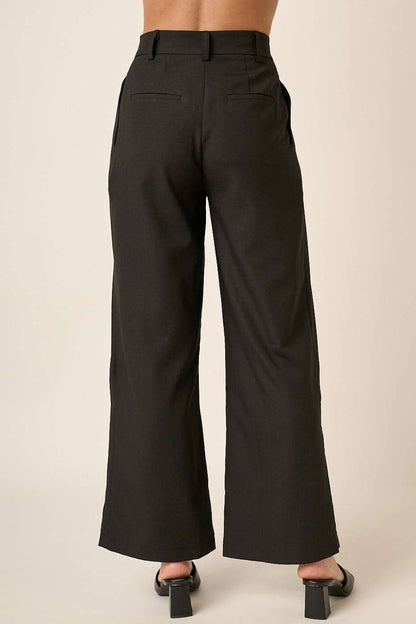 Mittoshop Pleated High Waisted Wide Leg Pants