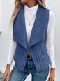 Open Front Fuzzy Vest