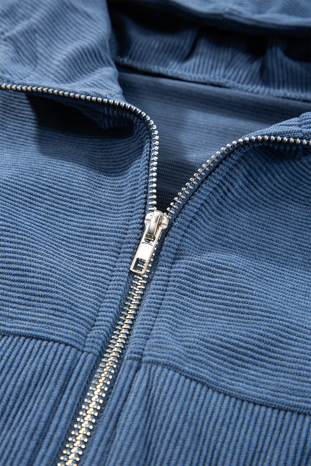 Corduroy Zip Up Hooded Jacket