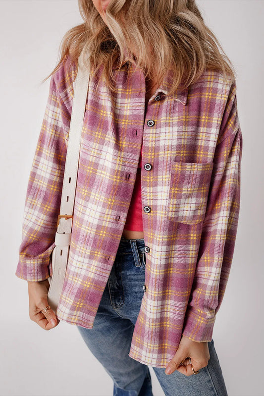 Plaid Collared Shacket