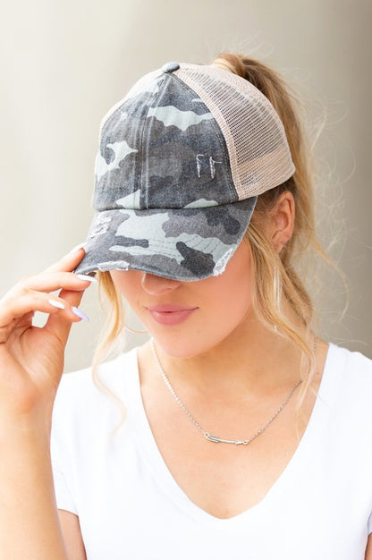 CC Camo Criss-Cross Cap