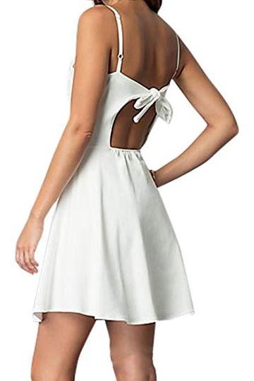 TIE BACK FLARE DRESS