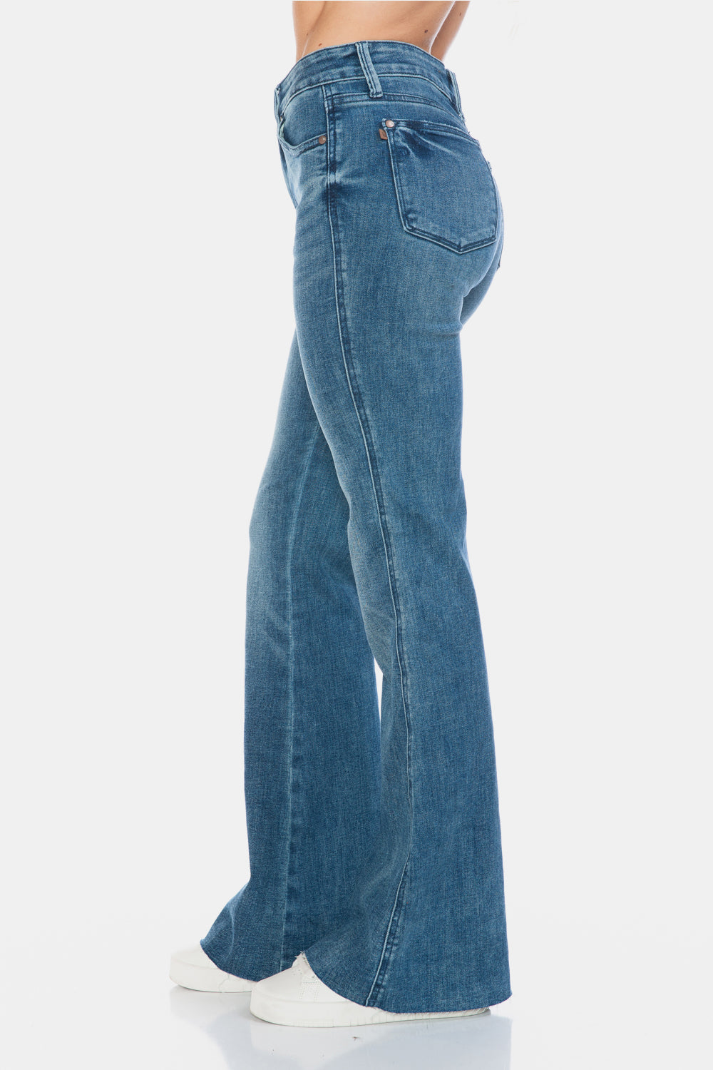 Judy Blue Cut Hem Flare Jeans