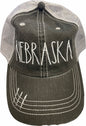 Rae Dunn Inspired  Nebraska Embroidered Hat