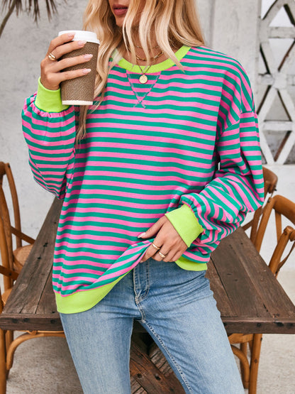 Lovelet Contrast Striped Sweatshirt