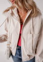 Pocketed Zip Up Hooded Jacket