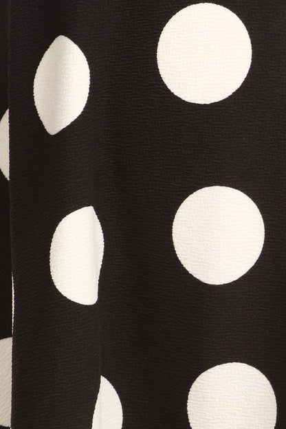 Polka dot high waisted skirt