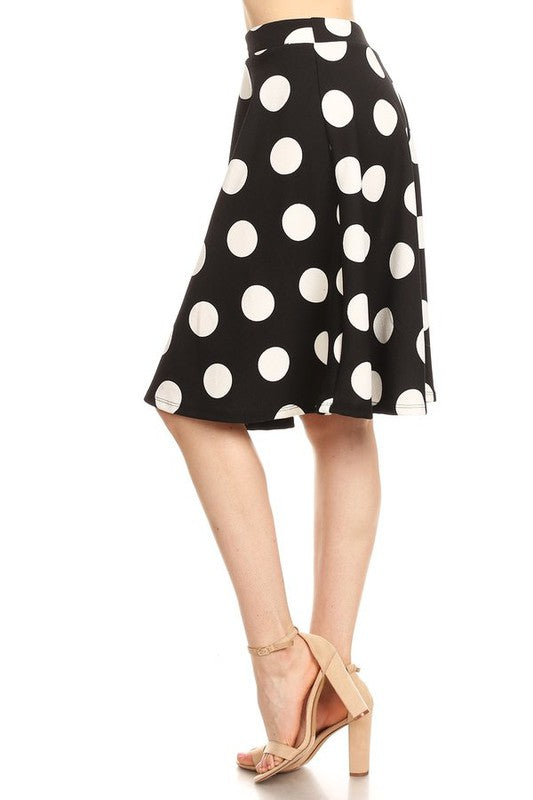 Polka dot high waisted skirt