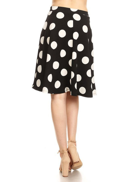 Polka dot high waisted skirt