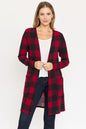 Long Buffalo Plaid Cardigan