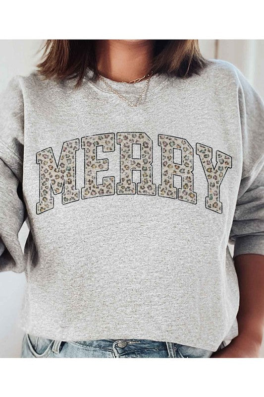 Leopard Merry Christmas Sweatshirt