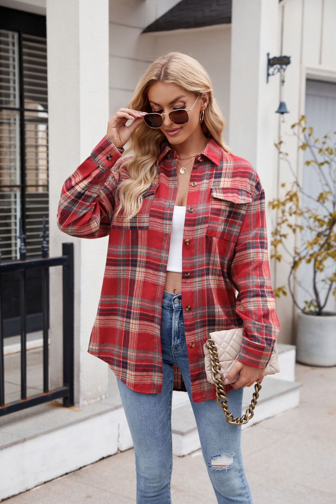 Ry Plaid Button Up Shirt