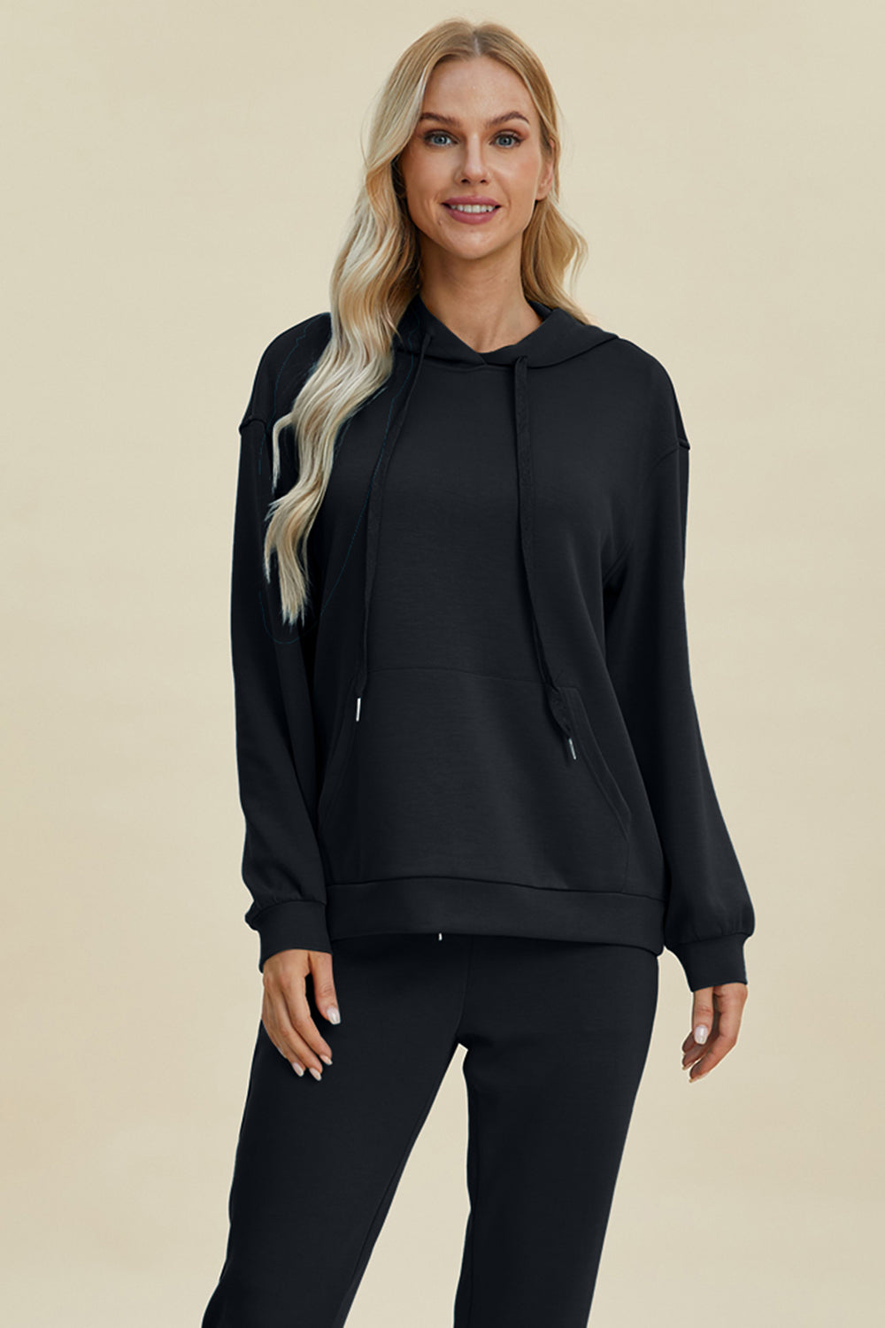 Basic Bae Scuba Drawstring Hoodie