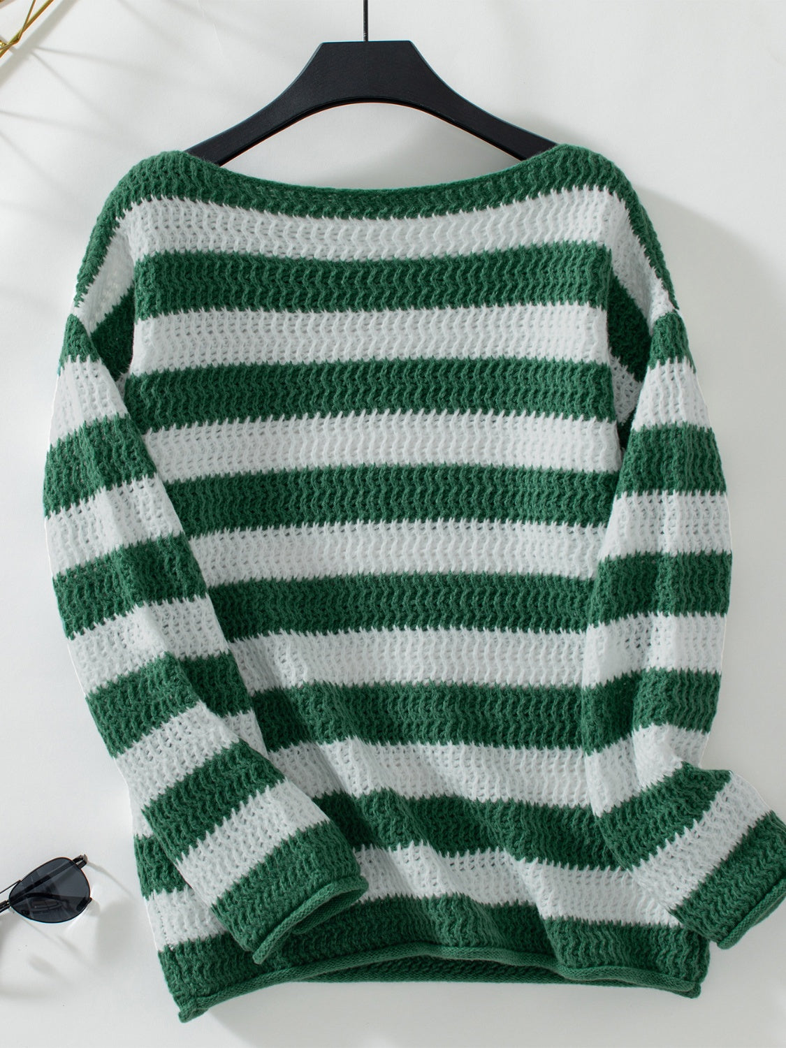 Striped Dropped Shoulder Sweater