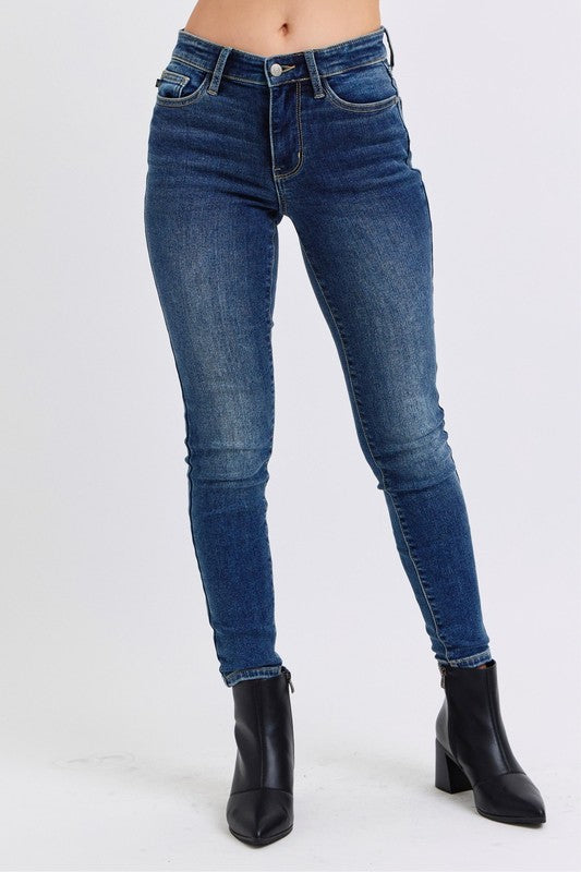 Judy Blue Mid-Rise Skinny Jeans with Thermal Lining