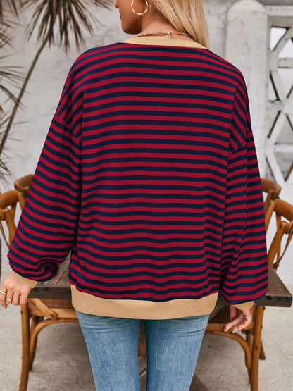 Lovelet Contrast Striped Sweatshirt