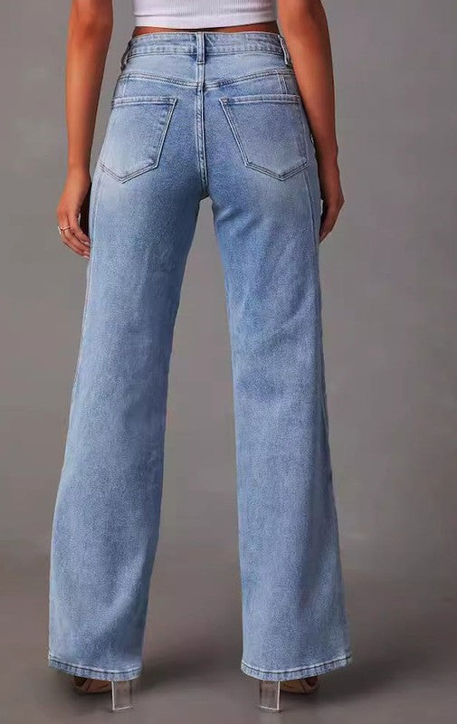 High waisted Flared Denim