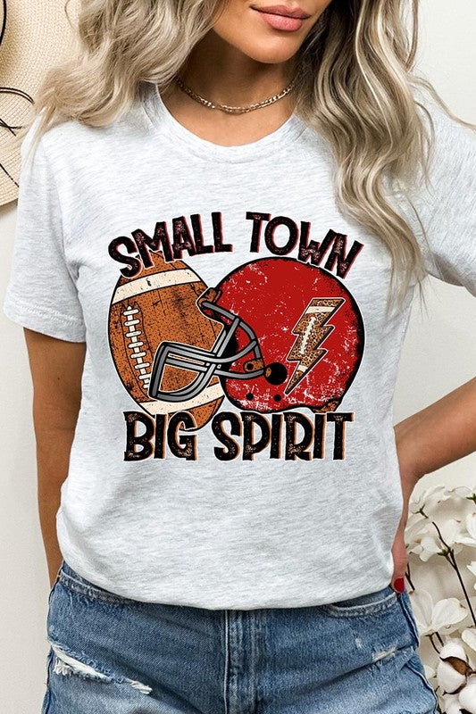 Small Town Big Spirit Football Tee