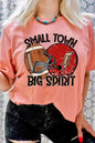 Small Town Big Spirit Football Tee