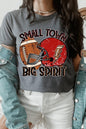 Small Town Big Spirit Football Tee