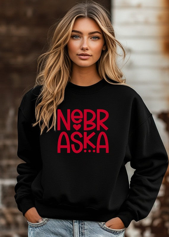 Nebraska Cozy Graphic Sweatshirt