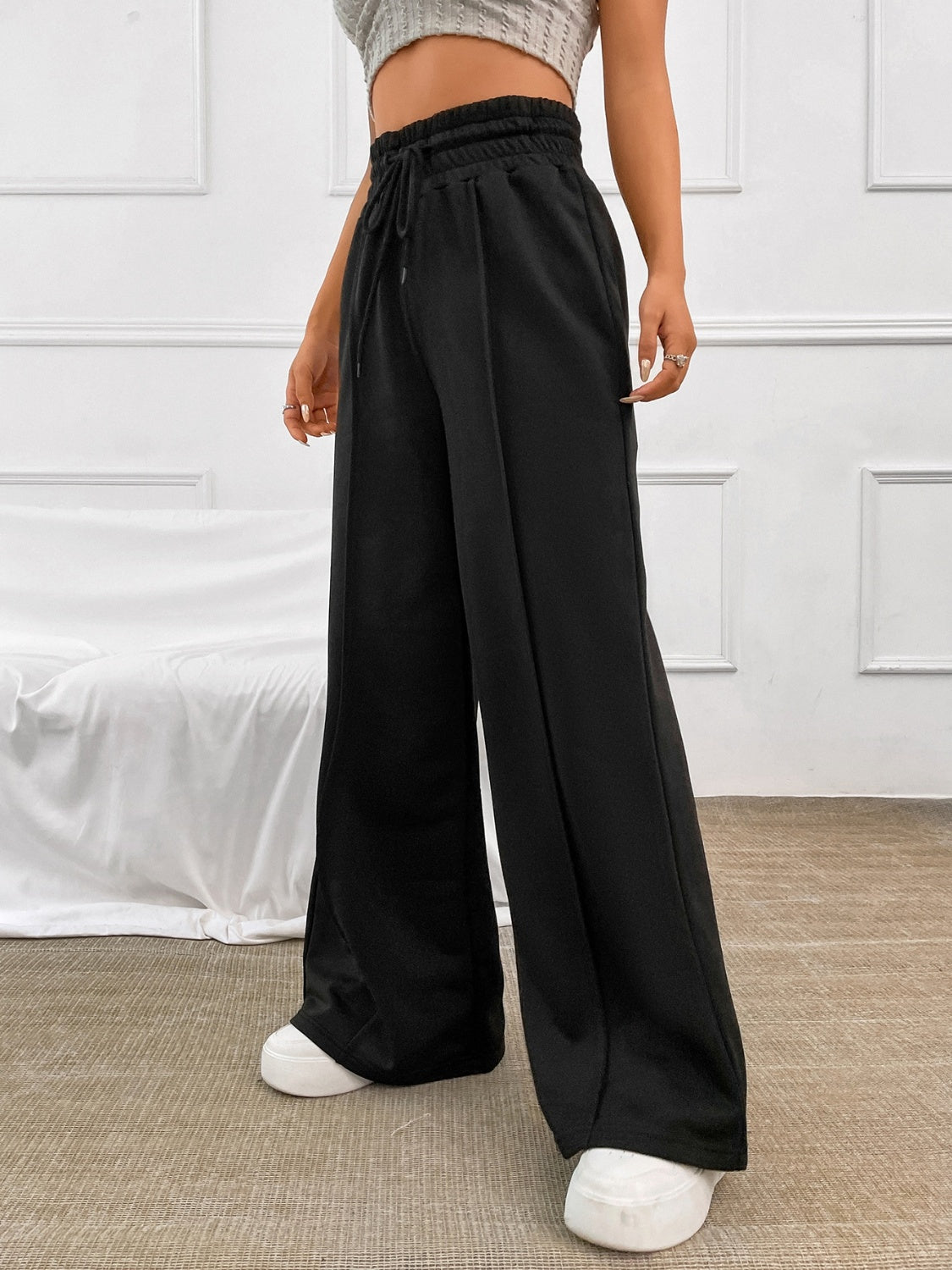 Honey Drawstring Wide Leg Pants