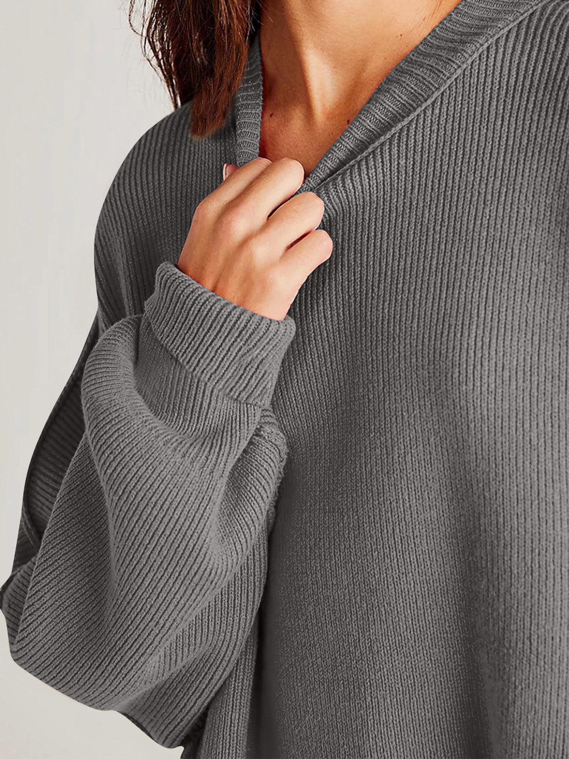 Double Take Side Slit Sweater