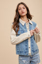 Annie Wear Collared Denim Jacket