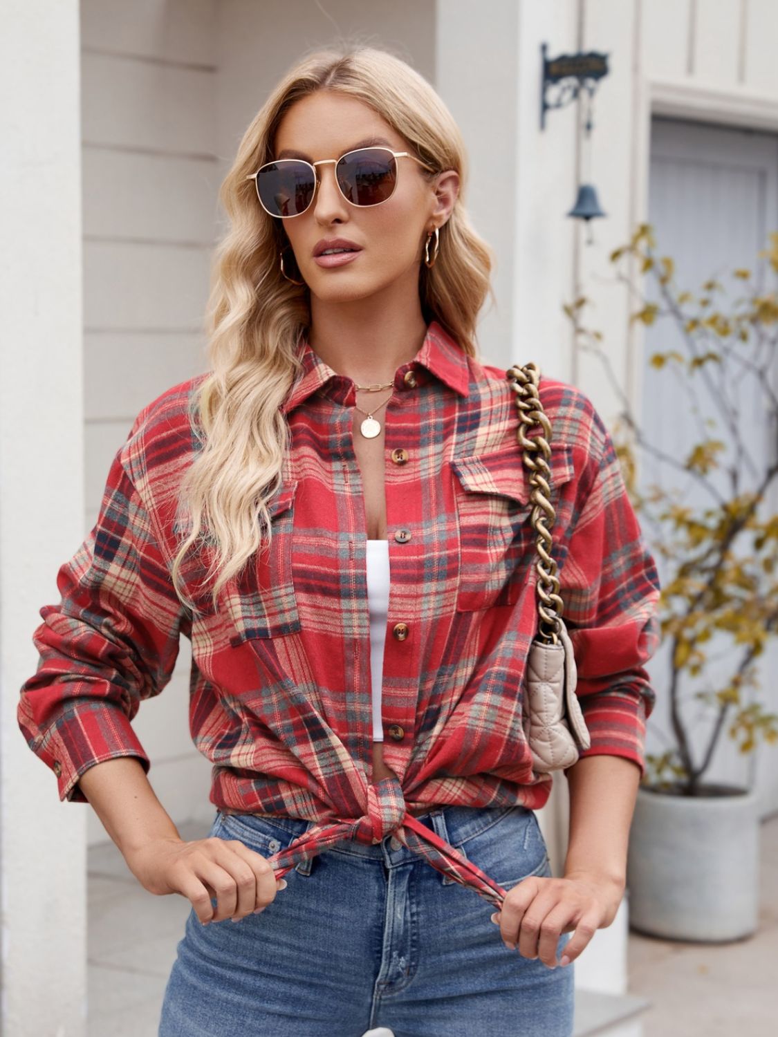 Ry Plaid Button Up Shirt