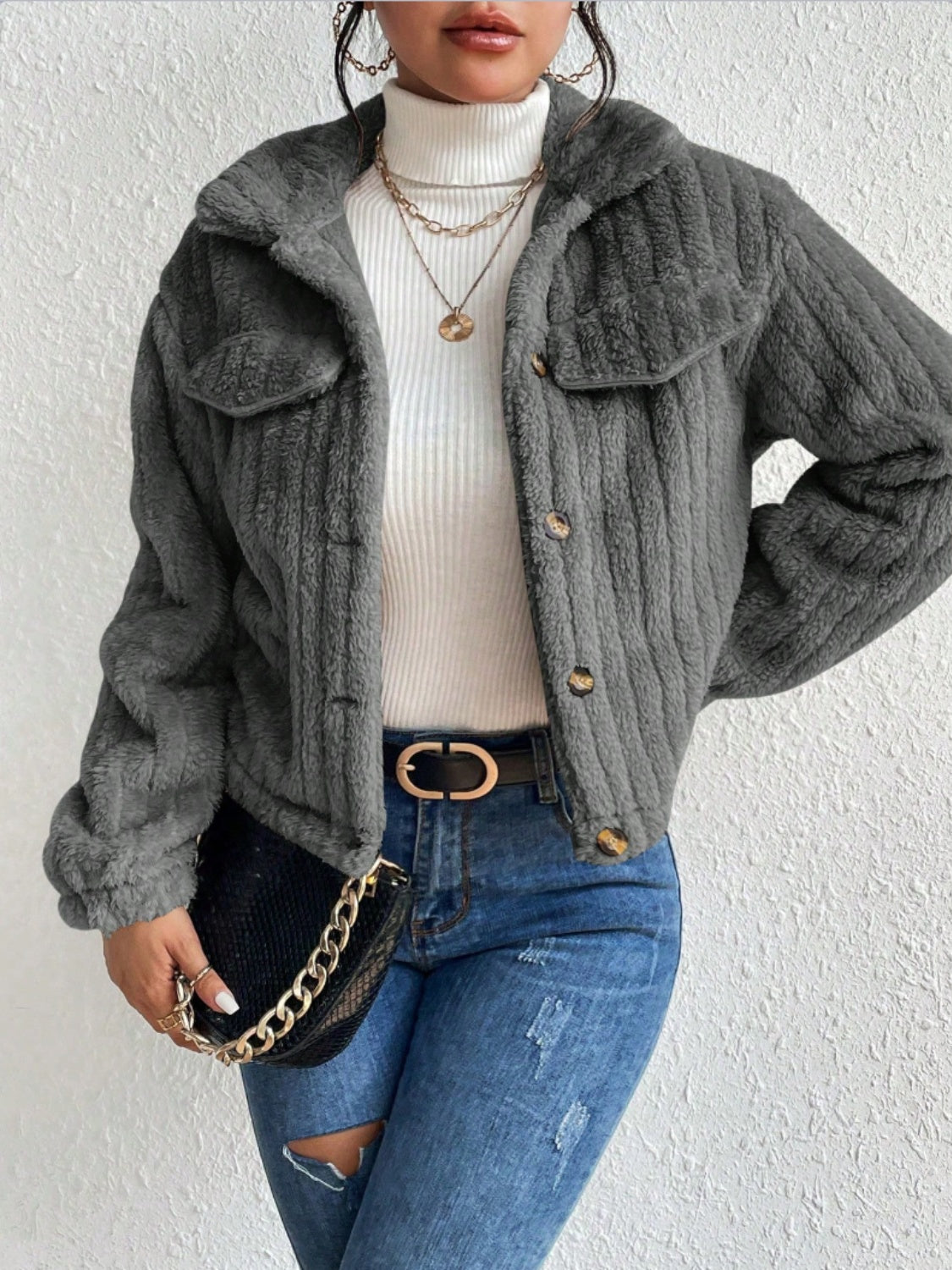 Jenny Button Up Collared Jacket