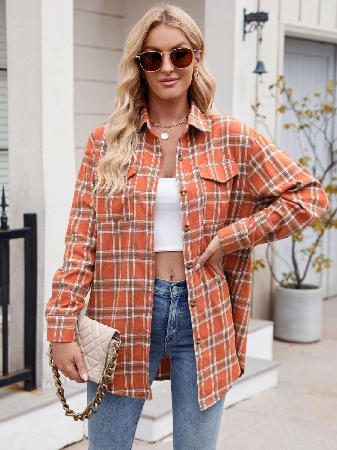 Ry Plaid Button Up Shirt