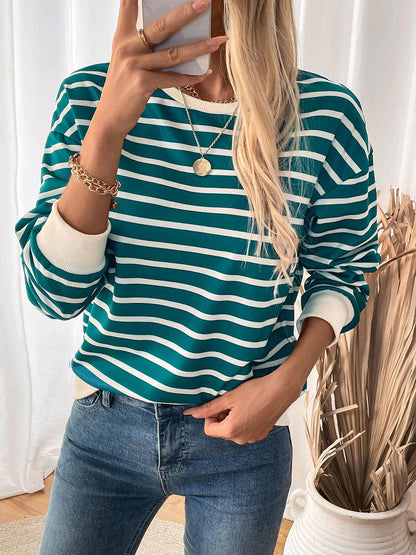 Perfee Striped Sweatshirt