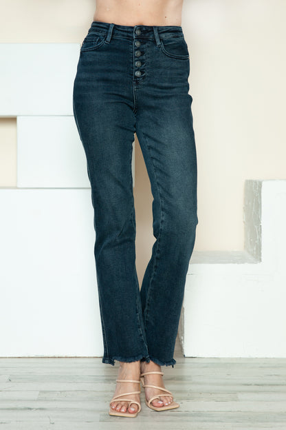 Judy Blue Button Fly Straight Jeans