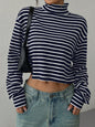 Striped Turtleneck T-Shirt