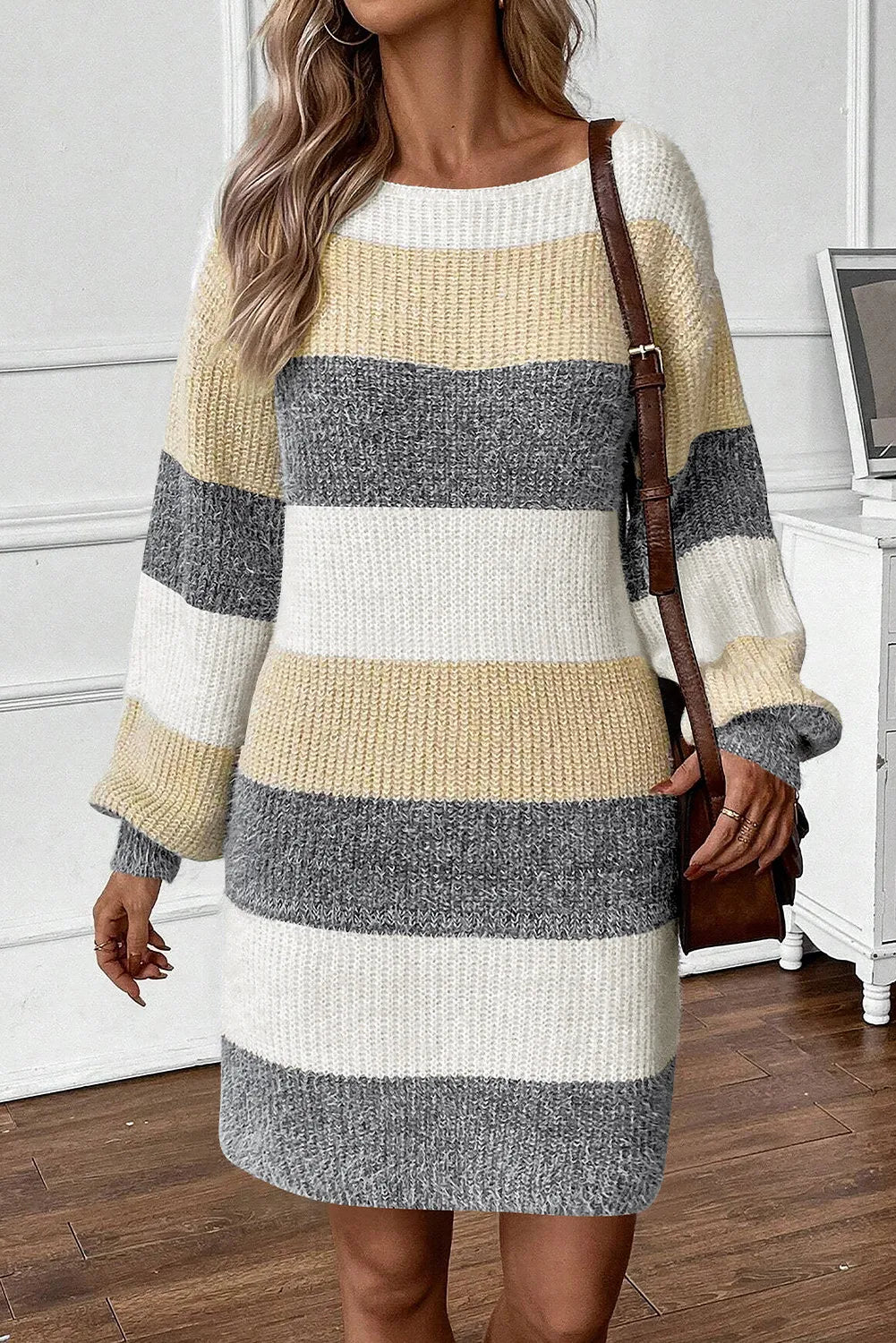 Color Block Sweater Dress