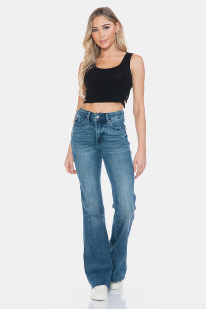 Judy Blue Cut Hem Flare Jeans