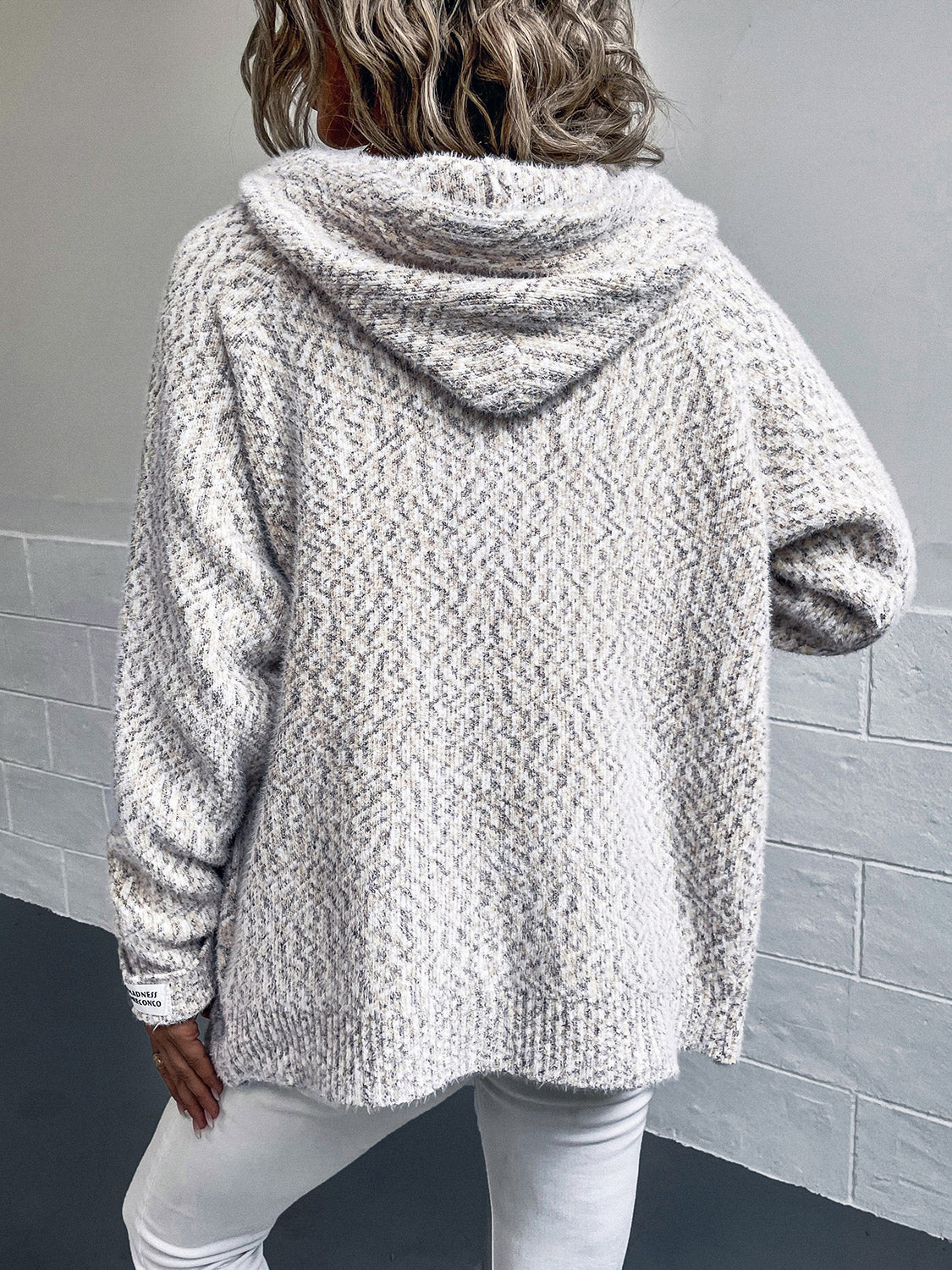 Zip-Up Hooded Cardigan