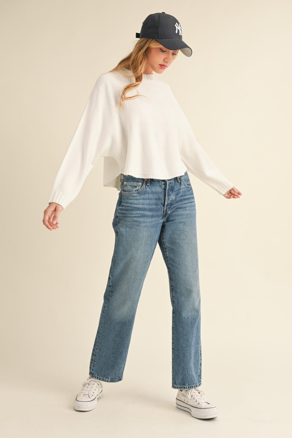 Mable Dolman Cropped Sweater