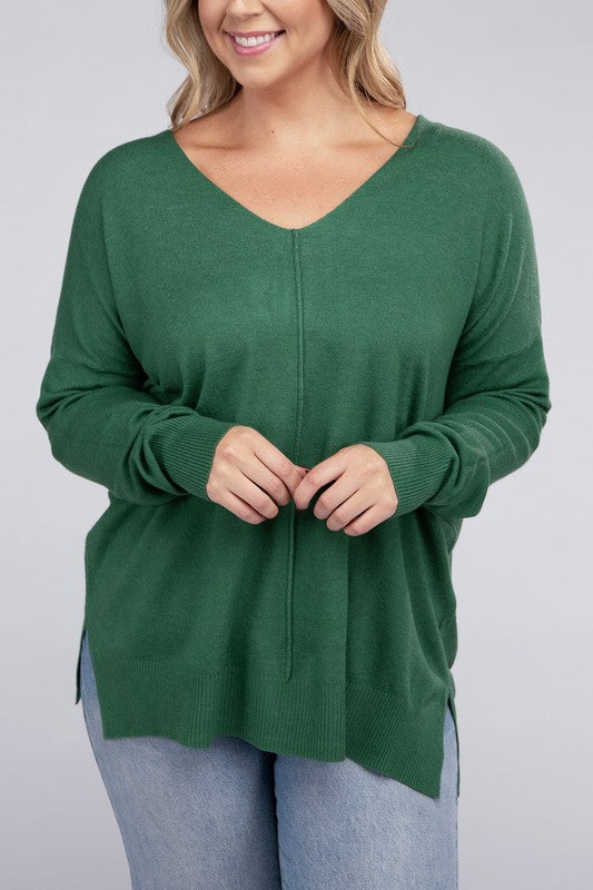 Curvy Front Seam Sweater