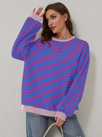 Lovelet Contrast Striped Sweatshirt