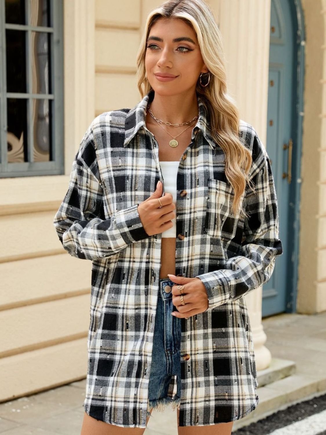 Penny Plaid Button Up