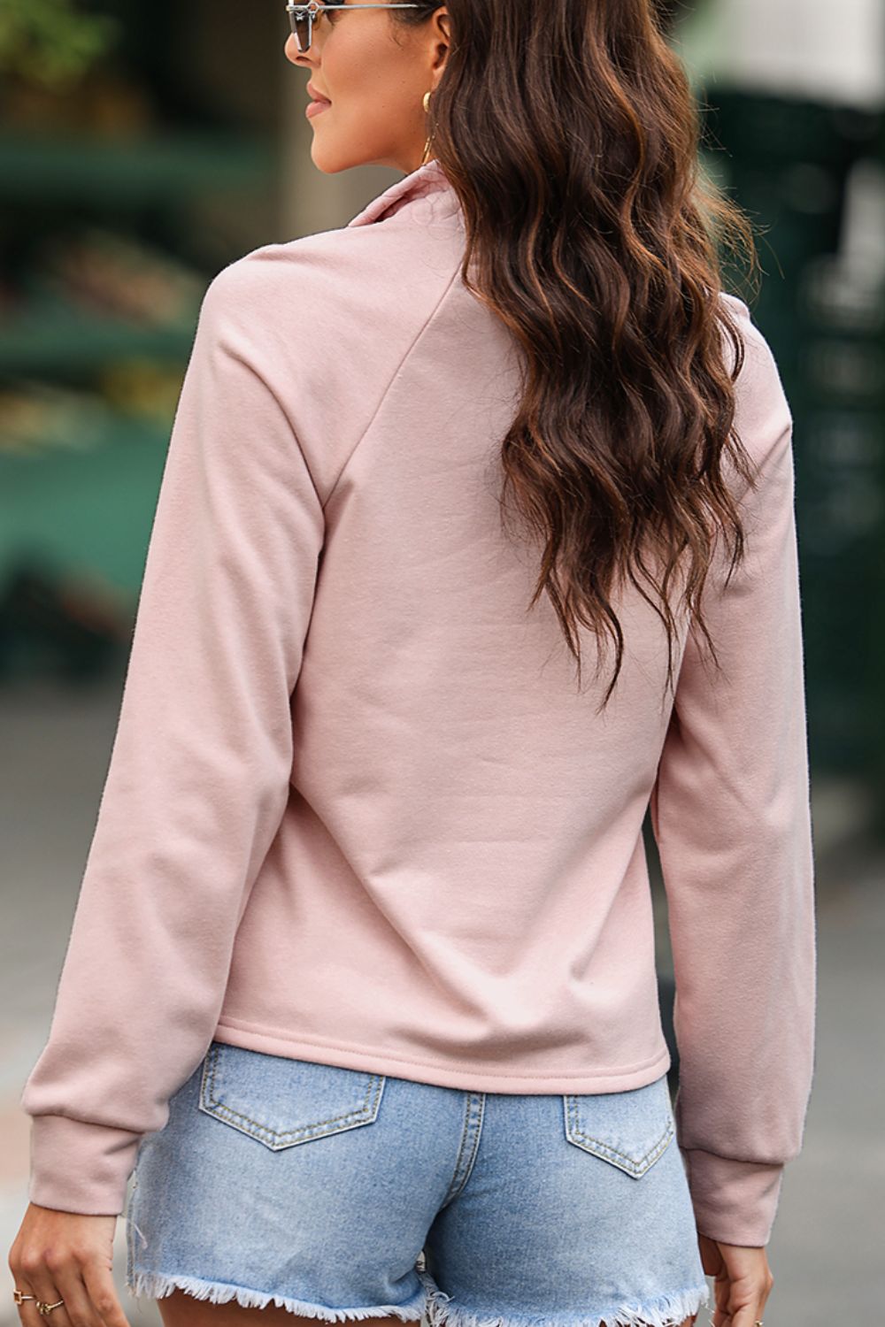 Textured Quarter Zip Sweatshirt