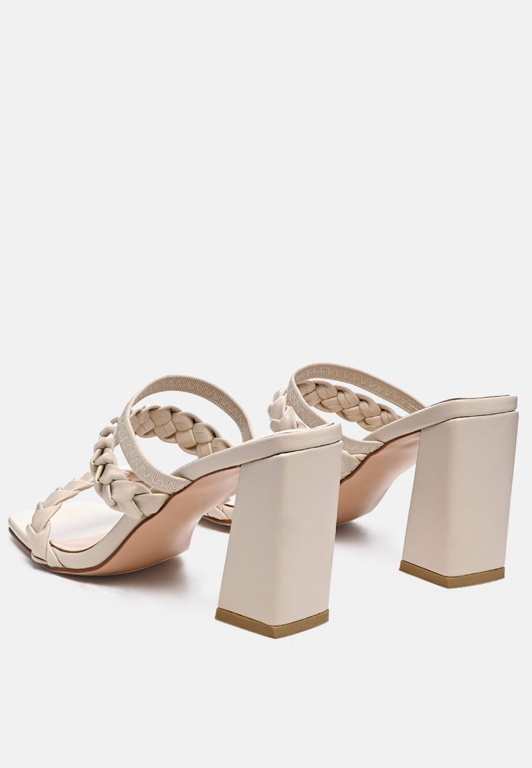 Arnie Braided Straps Block Heeled