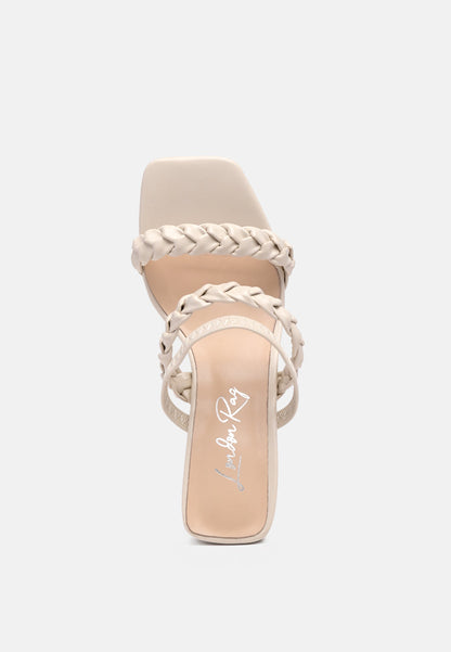 Arnie Braided Straps Block Heeled