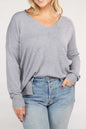 Curvy Front Seam Sweater